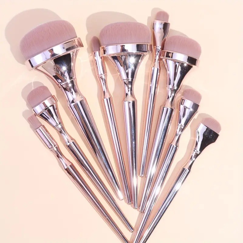 Beauty Rose Makeup - 9pcs 로즈 골드 메이크업 브러쉬 세트