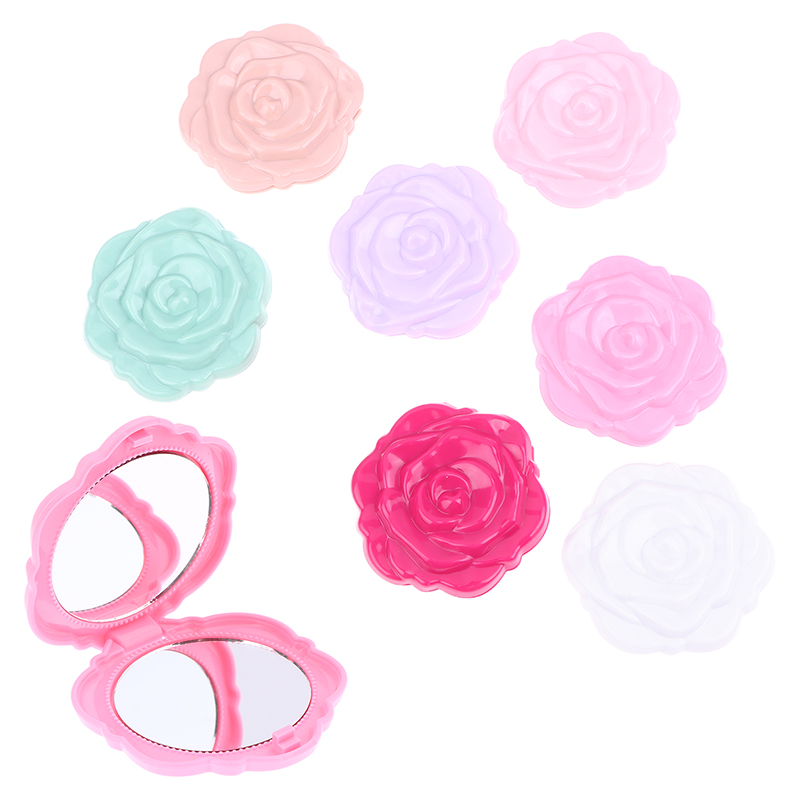 Beauty Rose Makeup - 1PCS 휴대용 레트로 로즈 플라워 미니