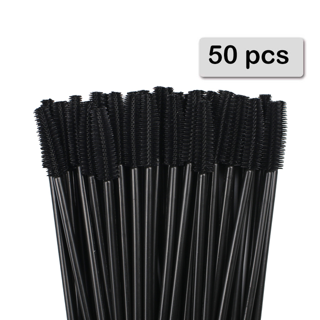 Beauty Makeup Women - 50pcs 실리콘 마스카라 완드 애플리케이터 일회용