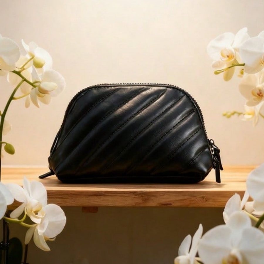 YSL 한정판 블랙 더블 지퍼 화장품 가방 미니 휴대용 - Ysl Beauty Makeup Bag 리뷰 및 가격