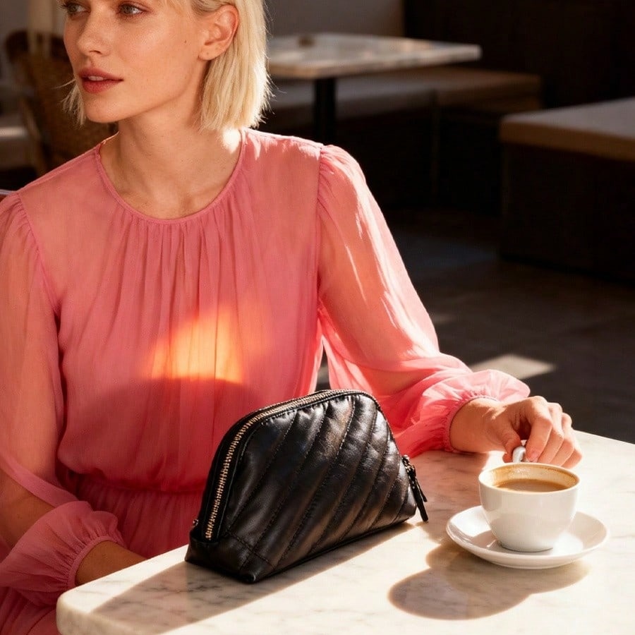 YSL 한정판 블랙 더블 지퍼 화장품 가방 미니 휴대용 - Ysl Beauty Makeup Bag 리뷰 및 가격