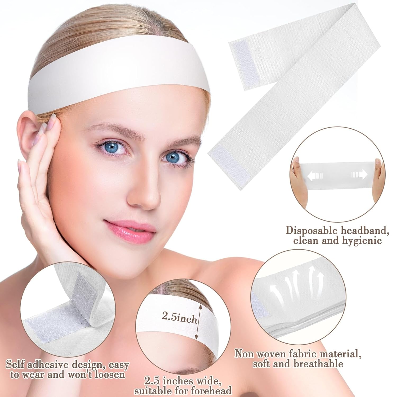 50/100/200PCS 여성용 일회용 페이셜 헤드밴드 - Beauty Makeup Women 리뷰 및 가격