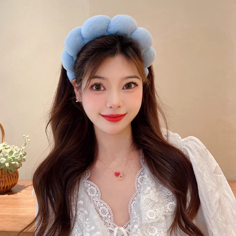 여성을위한 레트로 푹신한 헤어 밴드 스폰지 머리띠 벨벳 - Beauty Makeup Women 리뷰 및 가격