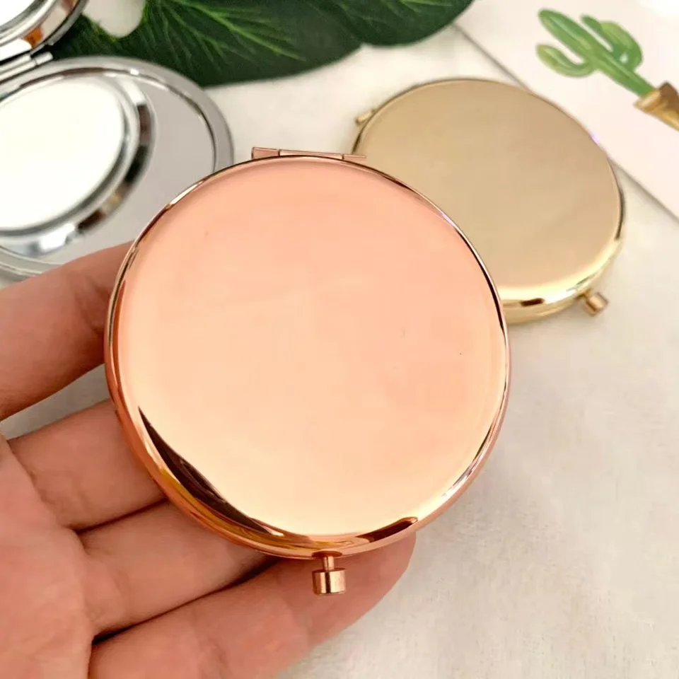 휴대용 메이크업 미러 솔리드 로즈 골드 컬러 메탈 라운 - Beauty Rose Makeup 리뷰 및 가격