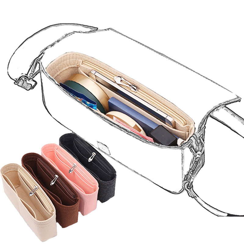 1PC 펠트 삽입 가방 주최자, 메이크업 주최자, 라이 - Ysl Beauty Makeup Bag 리뷰 및 가격