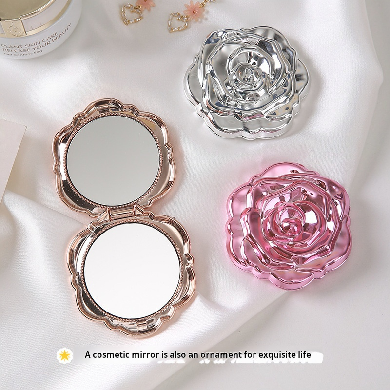1PC 휴대용 미니 거울 레트로 장미 꽃 작은 주머니  - Beauty Rose Makeup 리뷰 및 가격