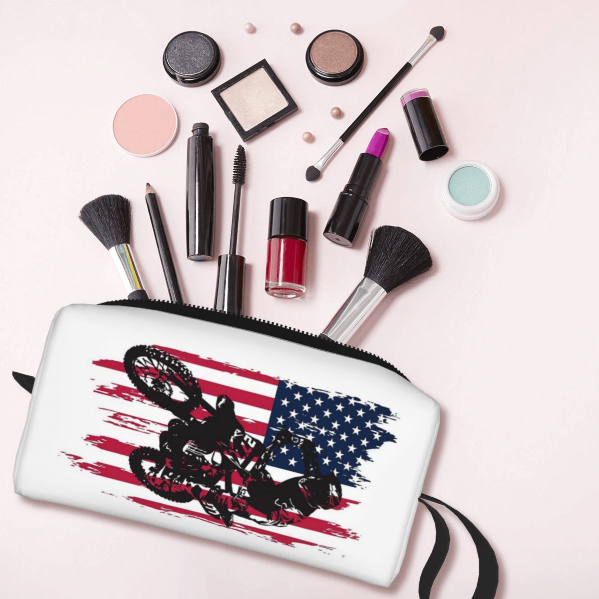 더트 바이크 모토크로스 미국 국기 메이크업 가방 화장품 - Beauty Makeup Usa 리뷰 및 가격