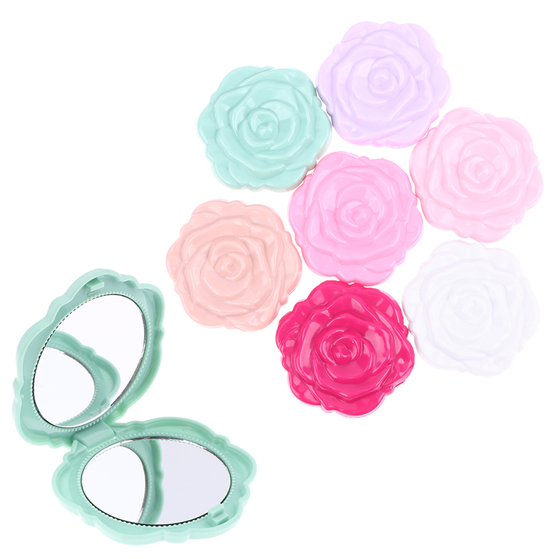 1PCS 휴대용 레트로 로즈 플라워 미니 거울 작은 포 - Beauty Rose Makeup 리뷰 및 가격