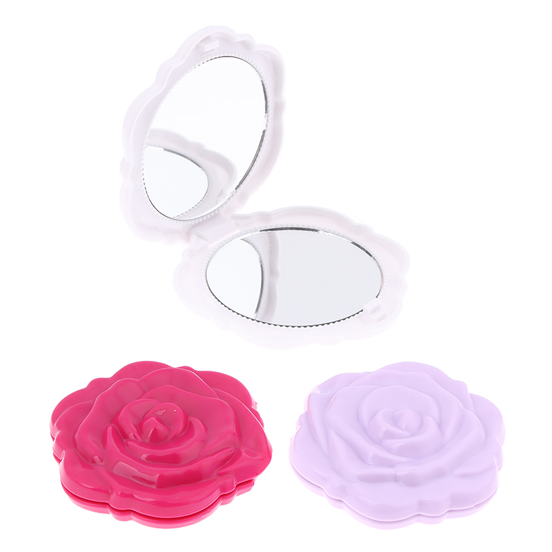 1PCS 휴대용 레트로 로즈 플라워 미니 거울 작은 포 - Beauty Rose Makeup 리뷰 및 가격