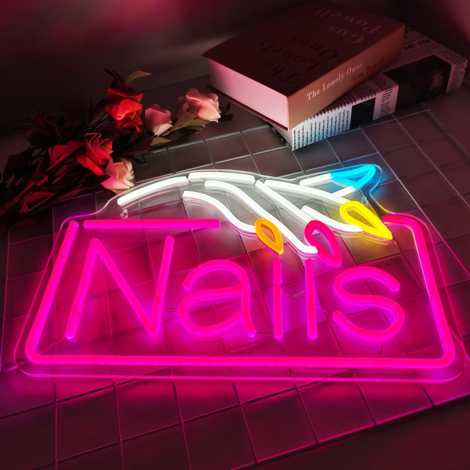 네일 네온사인 사업장 벽 조명 USB LED 조명 뷰티 - Beauty Makeup Store 리뷰 및 가격