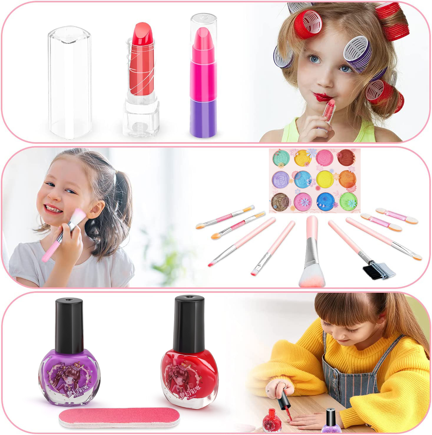 여아용 키즈 메이크업 장난감 키트, 세척 가능한 메이크 - Beauty Makeup Usa 리뷰 및 가격